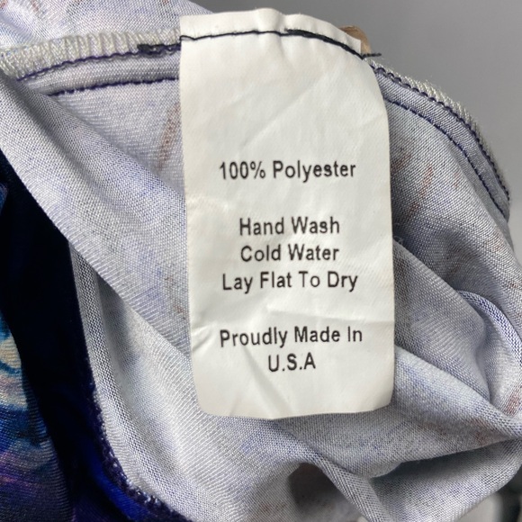 Jumpsuit Julian Chang Purple and Blue White Medium - Picture 12 of 12